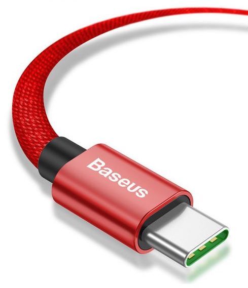 Кабель Baseus Double Fast Charging USB Cable USB For Type-C 5A 1m (Red/Красный) - 2