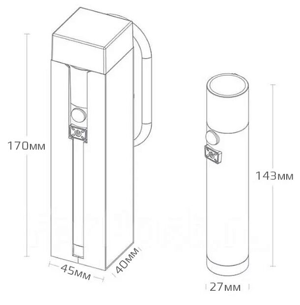 Многофункциональный фонарик-ночник NexTool Multi-function Induction Flashlight (Silver) EU - 2