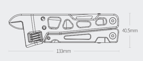 Мультитул Nextool Multi-Function Wrench Knife Stainless Steel NE20145 (Silver/Серебристый) - 2