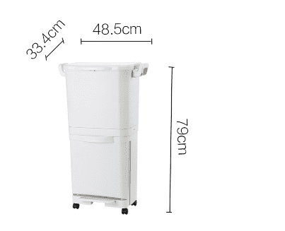 Мусорное ведро Nakko Household Double-Layer Sorting Trash Can (White/Белый) - 2