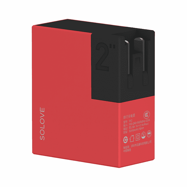 Внешний аккумулятор Solove Travel Charger W2 5000mAh (Red/Красный) : характеристики и инструкции 